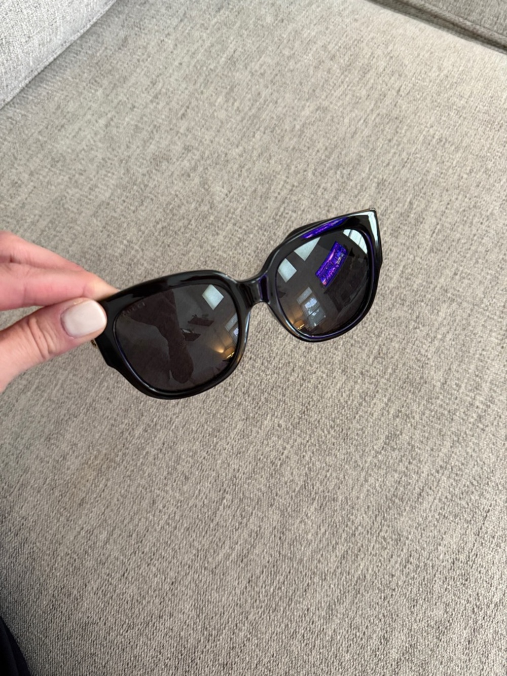 Gucci Black Cat-Eye Women's Sunglasses